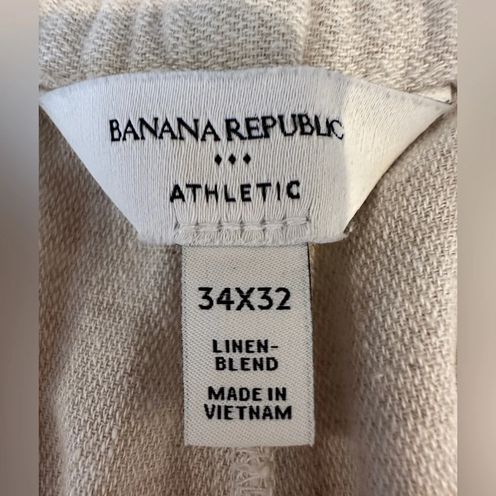 Banana Republic Light Tan Linen Blend Chinos 34 x 32